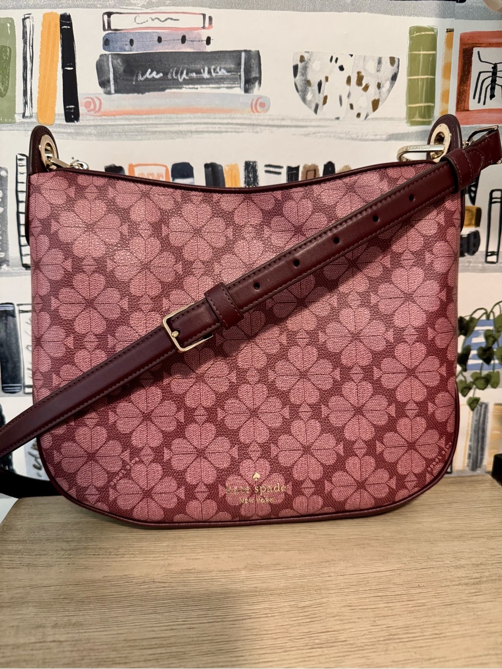 Kate Spade Rose Smoke Spade Flower Shoulder/Crossbody Bag